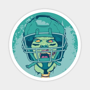 Gnarly Zombie Football Player Magnet